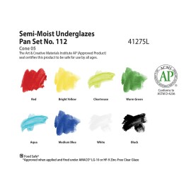 Set 112 Semi-Moist Amaco Underglaze Set Set 112 Semi-Moist Amaco Underglaze Set